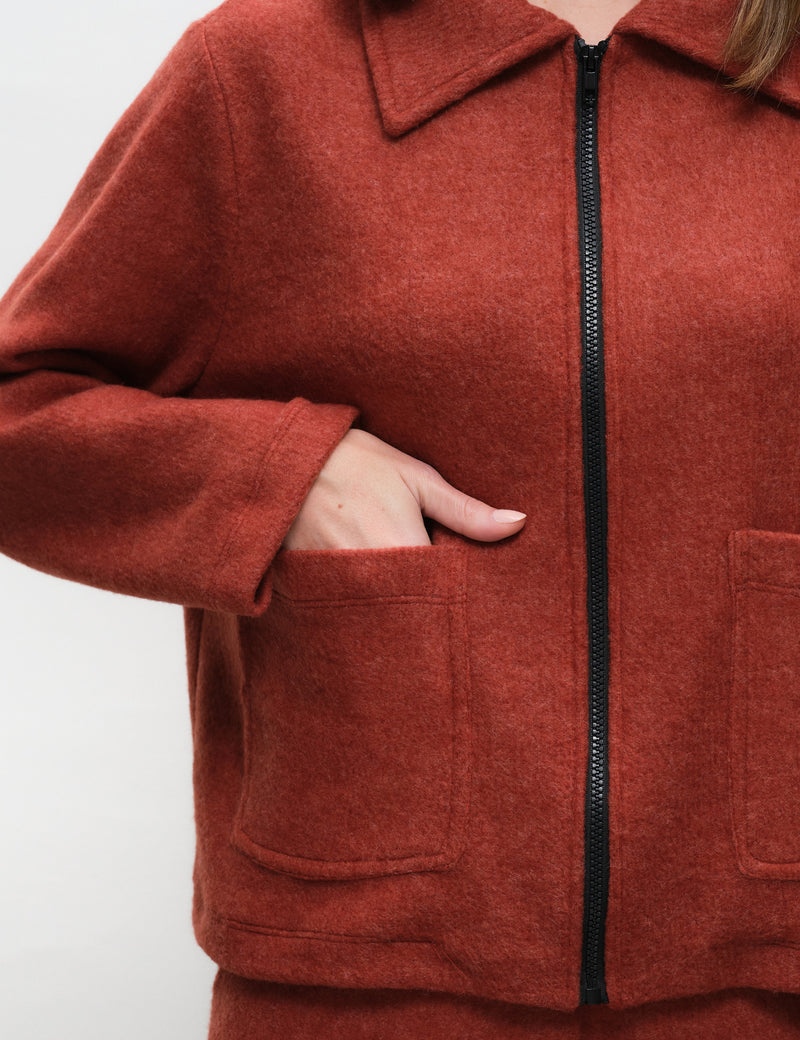 Jaqueta Zíper Fuchsia Terracota