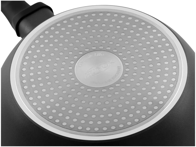 Jogo de Panelas Brinox Ceramic Life de Alumínio 8 Peças Carbon