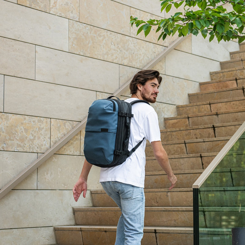 Mochila SuperBag Azul + Sistema de vácuo integrado + Garrafa Inteligente + Bomba de ar portátil
