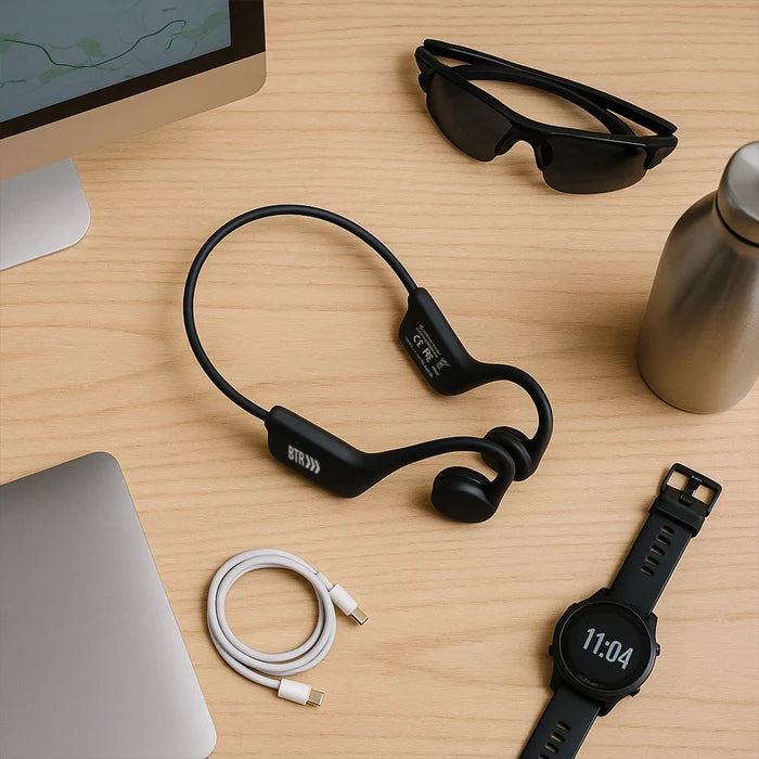 Fone Condução Óssea Esportes Ar Livre Resistente a Agua/Suor Bluetooth