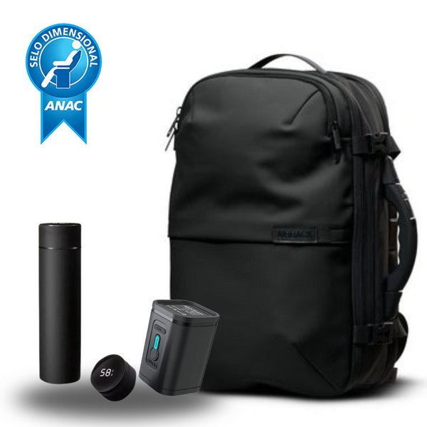 Mochila SuperBag  + Sistema de vácuo integrado + Garrafa Inteligente + Bomba de ar portátil
