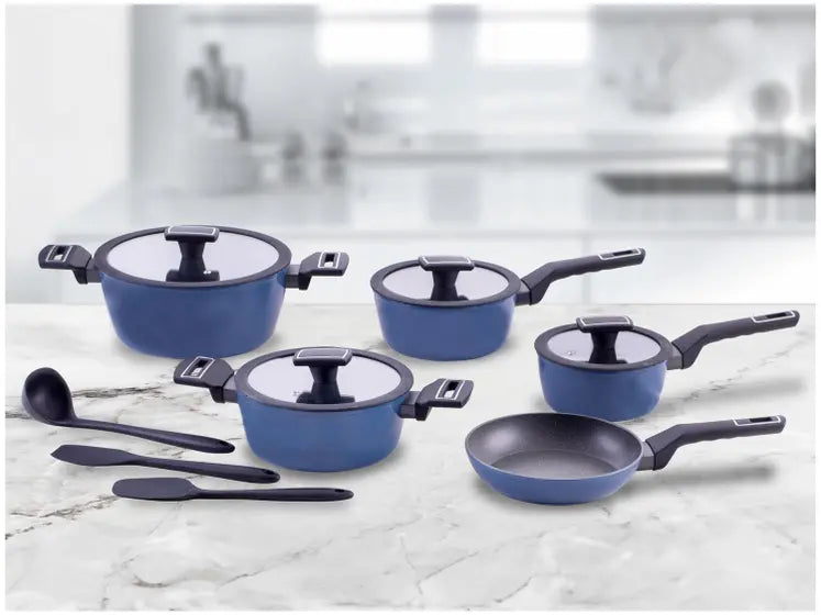 Jogo de Panelas Brinox Ceramic Life de Alumínio 8 Peças Carbon