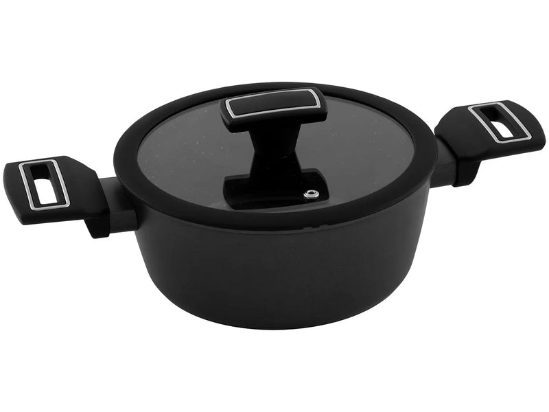 Jogo de Panelas Brinox Ceramic Life de Alumínio 8 Peças Carbon