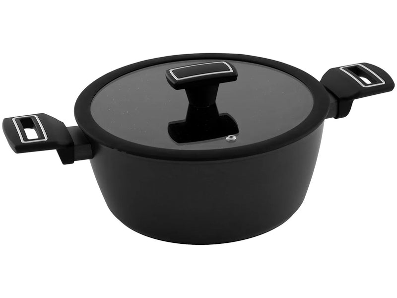 Jogo de Panelas Brinox Ceramic Life de Alumínio 8 Peças Carbon