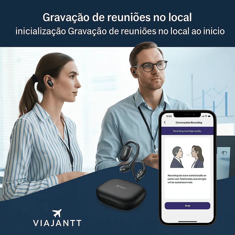 Fone Bluetooth com Tradução em Tempo Real Premium - APX