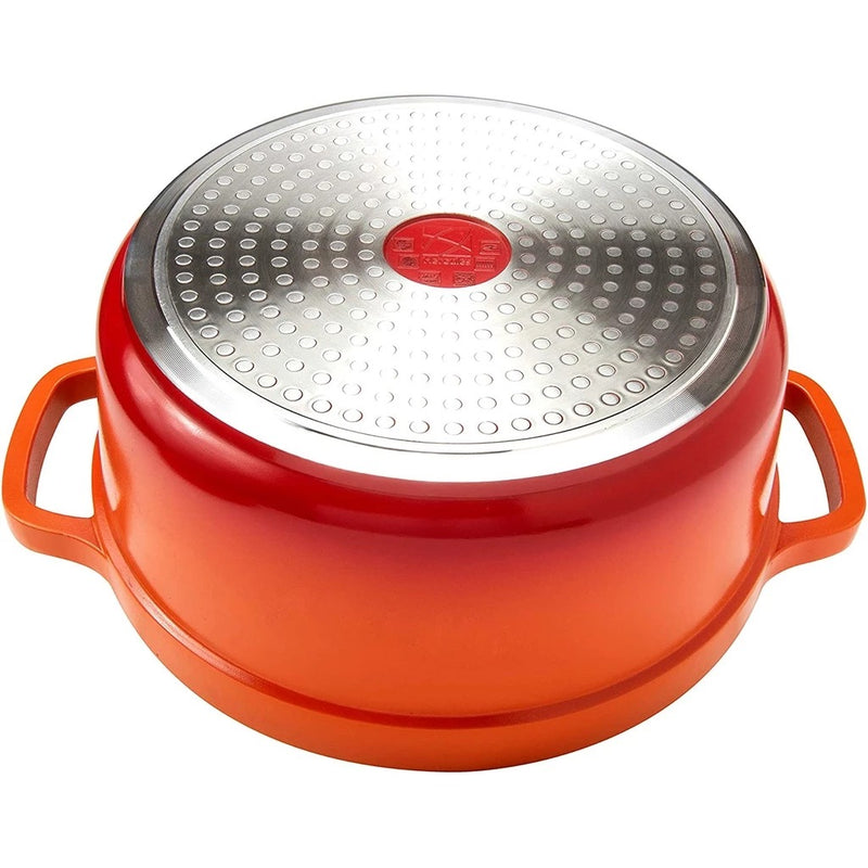 Kit Conjunto Caçarola Hercules Revestimento Cerâmico Indução Laranja 3L + 4,3L + 6,8L