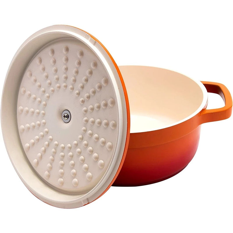 Kit Conjunto Caçarola Hercules Revestimento Cerâmico Indução Laranja 3L + 4,3L + 6,8L