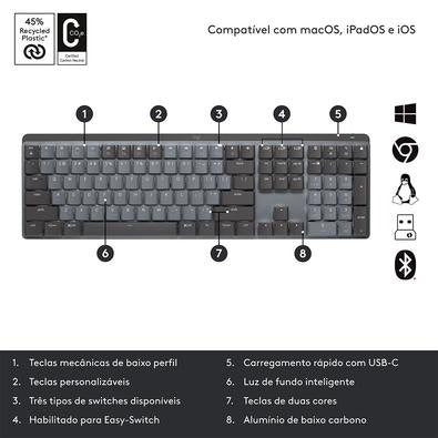 Teclado Mecânico sem fio Logitech MX Mechanical